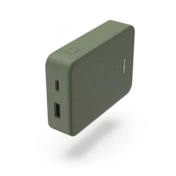 Hama Colour 10 Power Pack, 10000 mAh, 2 έξοδοι: USB-C, USB-A, πράσινο