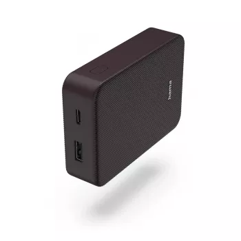 Hama Colour 10 Power Pack, 10000 mAh, 2 έξοδοι: USB-C, USB-A, δαμάσκηνο
