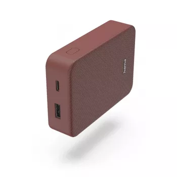 Hama Colour 10 Power Pack, 10000 mAh, 2 έξοδοι: USB-C, USB-A, κόκκινο
