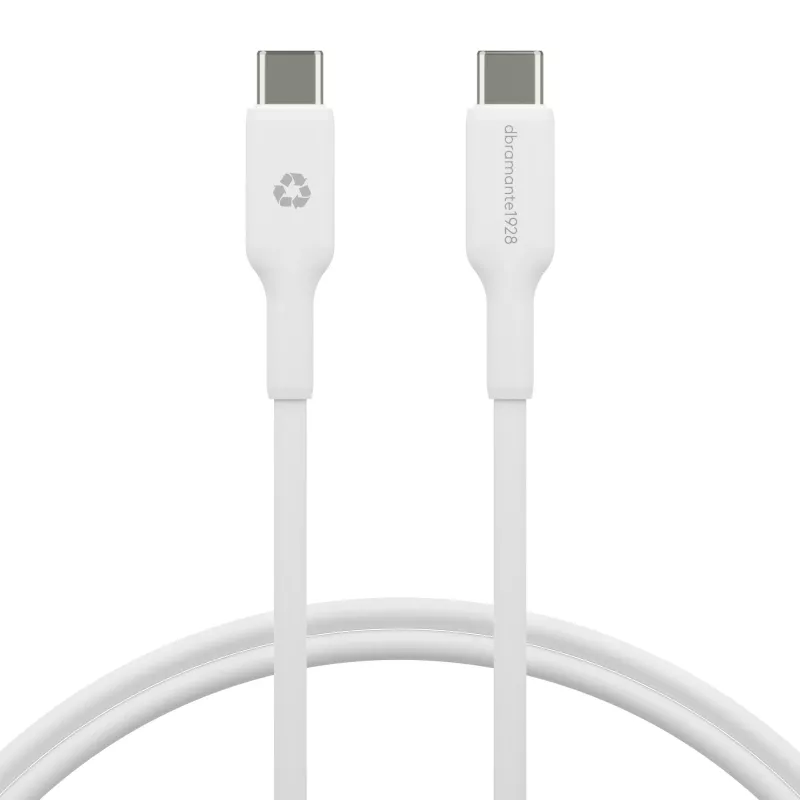Καλώδιο USB-C σε USB-C 1 m d bramante re-charge — USB 2.0, λευκό
