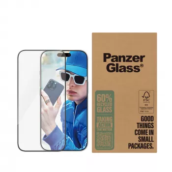 PanzerGlass ® Μεμβράνη προστασίας οθόνης iPhone 16 Pro | Ultra-Wide Fit | BULK