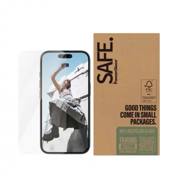 Προστασία οθόνης PanzerGlass SAFE. by ® iPhone 16 15 Ultra-Wide Fit ανθεκτική σε γρατσουνιές και κραδασμούς