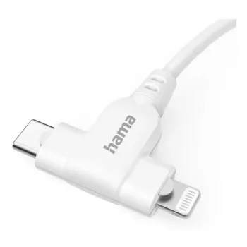 Hama 00201722 Καλώδιο USB USB 2.0 1.5 m USB C USB C/Lightning λευκό