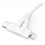 Hama 00201722 Καλώδιο USB USB 2.0 1.5 m USB C USB C/Lightning λευκό