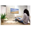 Hama 00220871 ελεύθερη βάση τηλεόρασης τύπου καβαλέτου, ρυθμιζόμενου ύψους, έως 75 ίντσες (191 cm), έως 40 kg, λευκή