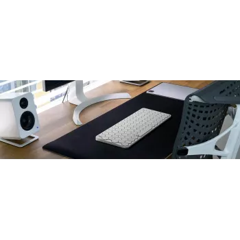 KeySonic KSK-5020BT-S (DE) Πληκτρολόγιο Γραφείου Bluetooth QWERTZ Γερμανικό Αλουμίνιο, Λευκό