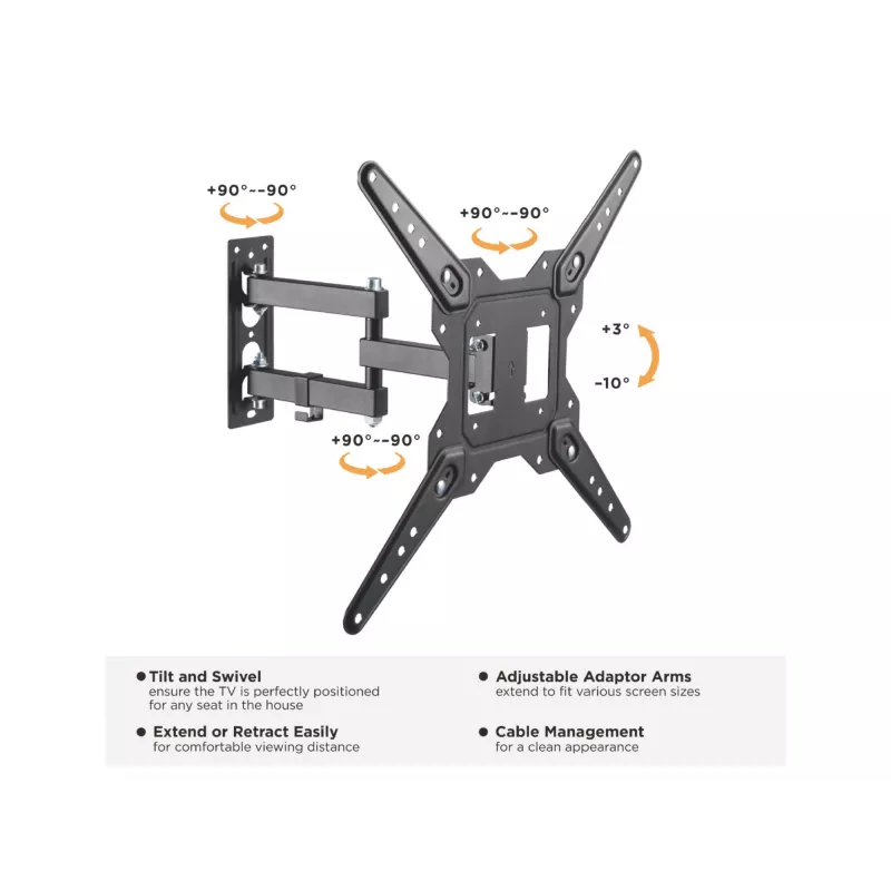 Βάση τηλεόρασης τοίχου Equip 23 inch–55 inch πλήρως κινητή