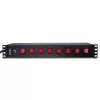 Lindy 73025 μονάδα διανομής ισχύος (PDU) 8 έξοδοι AC 1.5U μαύρη