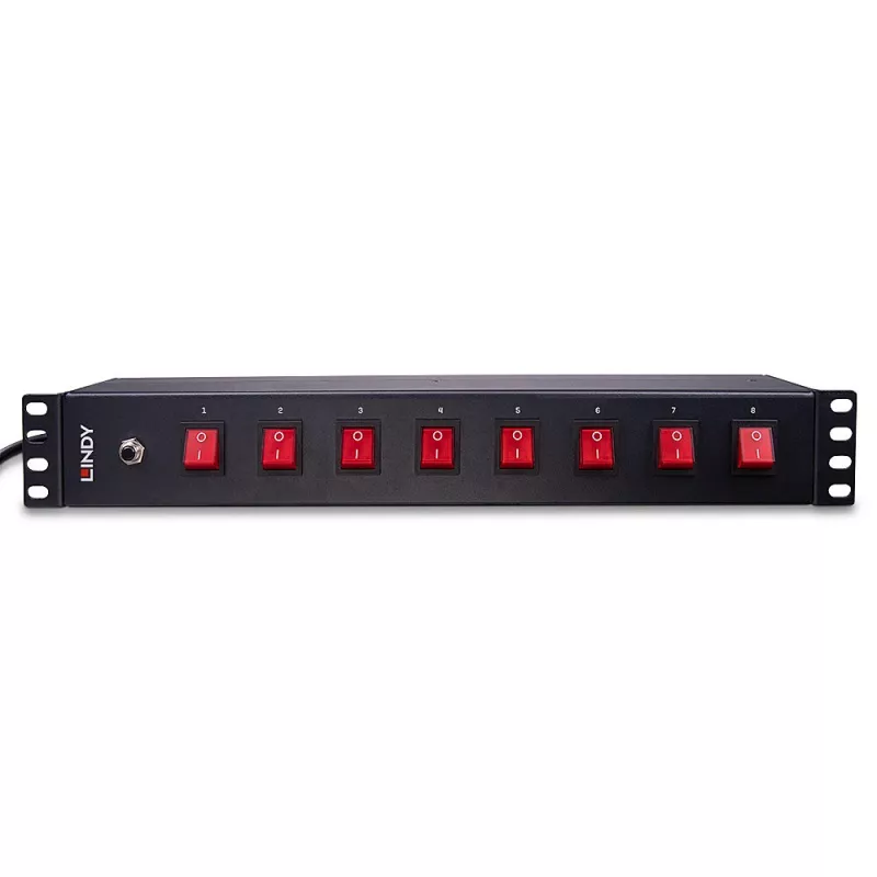 Lindy 73025 μονάδα διανομής ισχύος (PDU) 8 έξοδοι AC 1.5U μαύρη