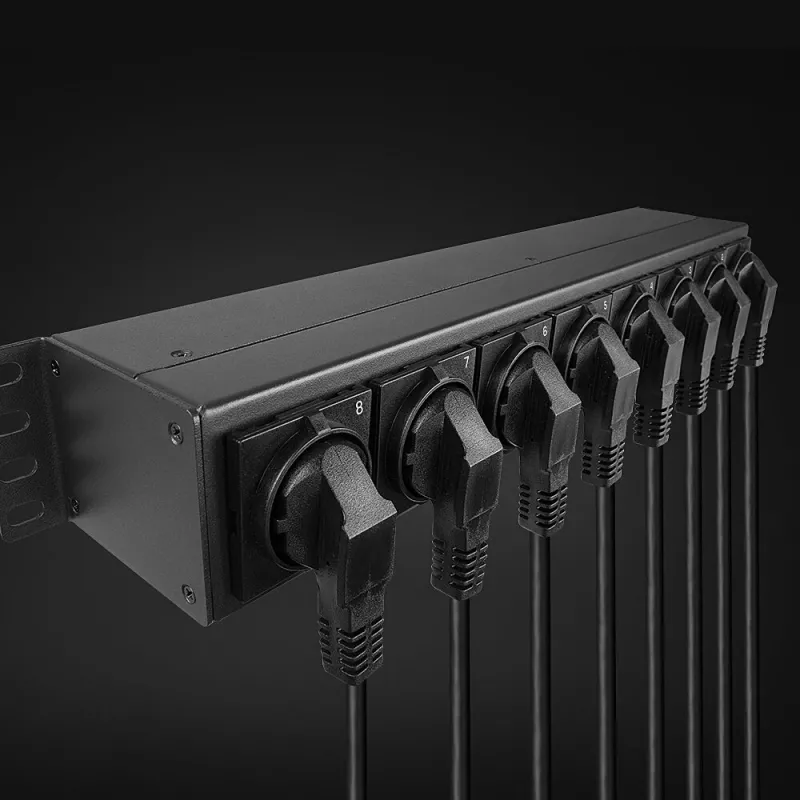 Lindy 73025 μονάδα διανομής ισχύος (PDU) 8 έξοδοι AC 1.5U μαύρη