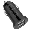 Techly μίνι φορτιστής αυτοκινήτου 2 θύρες USB-A 12W / 2.4A μαύρο