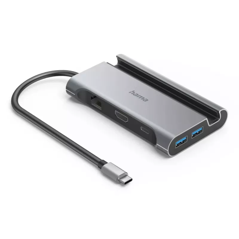 Hama 00200143 Connect2Mobile διανομέας USB-C, πολλαπλών θυρών, 7 θύρες