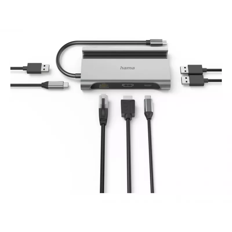 Hama 00200143 Connect2Mobile διανομέας USB-C, πολλαπλών θυρών, 7 θύρες