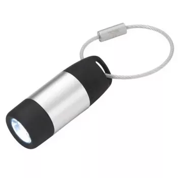 TROIKA ECO CHARGE Φακός μπρελόκ Μαύρο Γκρι LED USB