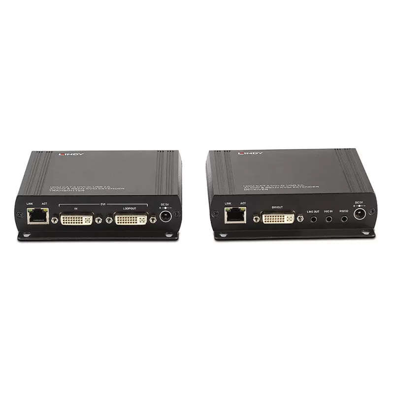 Lindy 140m Cat.6 DVI-D, USB, Audio και RS-232 KVM-Extender