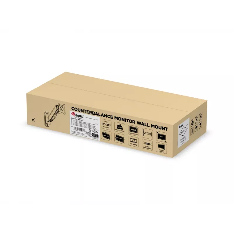 Equip Βάση τοίχου μονής οθόνης 17 inch-32 inch, Μήκος βραχίονα: 334 mm