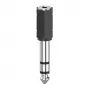 Προσαρμογέας καλωδίου Hama 00205194 3,5 mm σε 6,3 mm Μαύρο Ασημί