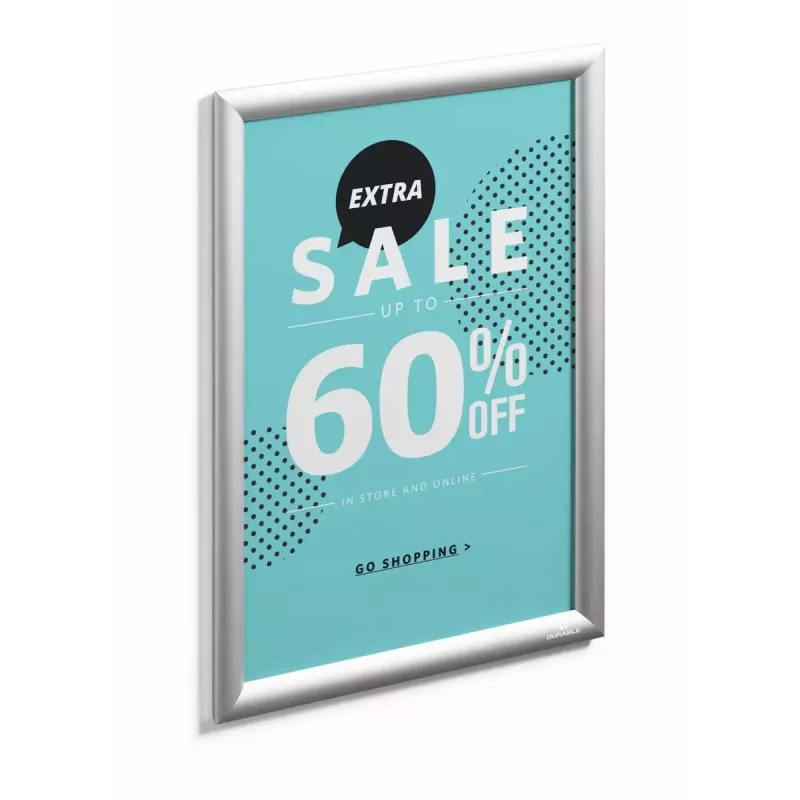 Βάση τοίχου Durable 479723 278x402 mm Ορθογώνια Ασημί Αλουμίνιο