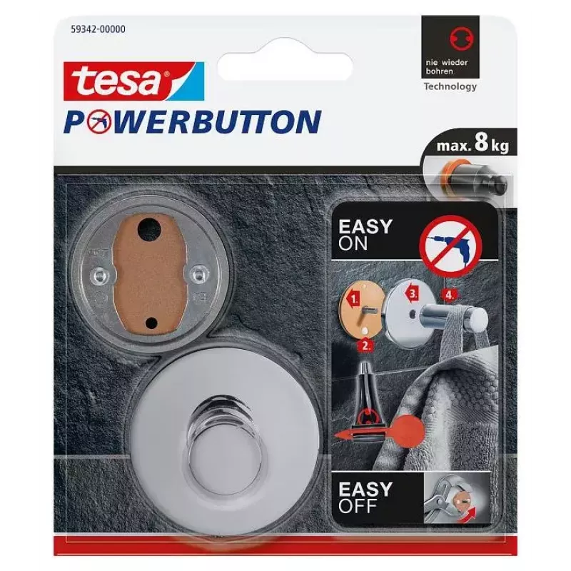 Γάντζος πετσέτας TESA 59342 Indoor Chrome 3 τεμ.
