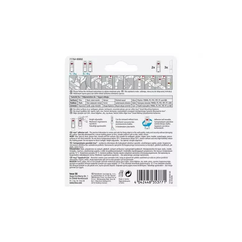 Γάντζος universal TESA 77764 Indoor Λευκό 2 τεμ.