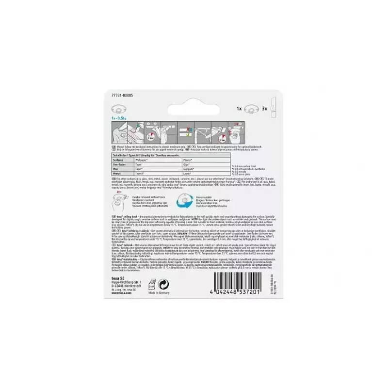 Γάντζος χρήσης TESA 77781 Indoor Λευκό 1 τεμ.