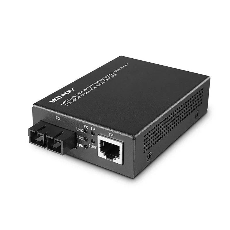 Lindy 25119 Μετατροπέας δικτυακών μέσων 850 nm Multimode Μαύρο