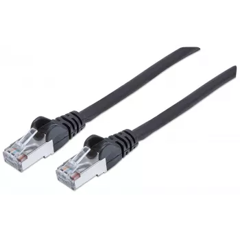 Intellinet Καλώδιο δικτύου Patch, Cat6, 15 m, Μαύρο, Χαλκός, S/FTP, LSOH / LSZH, PVC, RJ45, επιχρυσωμένες επαφές, προστατευτικό τσακίσματος, ανακούφιση έλξης, Εφ' όρου ζωής εγγύηση