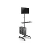 Καροτσάκι πολυμέσων Equip 17 inch-32 inch Μονής οθόνης Κινητός σταθμός εργασίας
