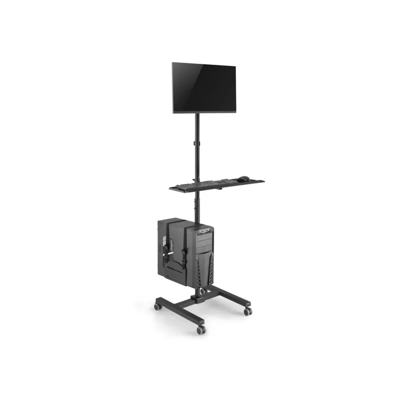 Καροτσάκι πολυμέσων Equip 17 inch-32 inch Μονής οθόνης Κινητός σταθμός εργασίας