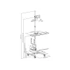 Καροτσάκι πολυμέσων Equip 17 inch-32 inch Μονής οθόνης Κινητός σταθμός εργασίας