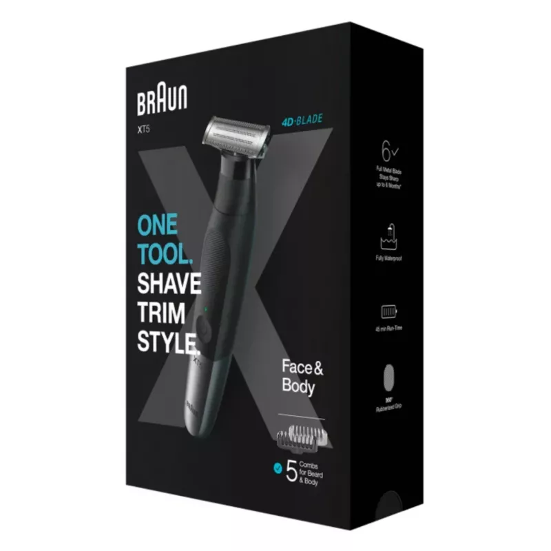 Braun XT5100 Κουρευτική Μηχανή/Trimmer Μαύρο, Ασημί