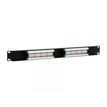 Equip Patchpanel 16-Port Cat.5e Μη θωρακισμένο, Μαύρο