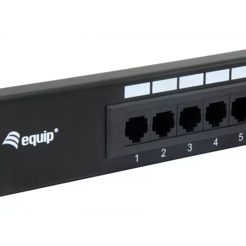 Equip Patchpanel 16-Port Cat.5e Μη θωρακισμένο, Μαύρο