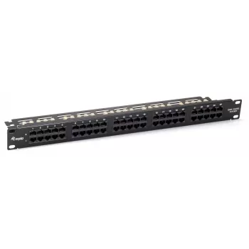 Equip Patch Panel 50-Port Cat.3 RJ45 ISDN, Μαύρο