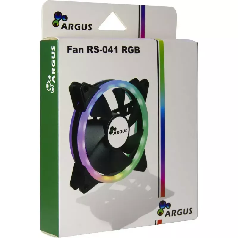 Ανεμιστήρας Inter-Tech RS-041 RGB 12 cm Μαύρο