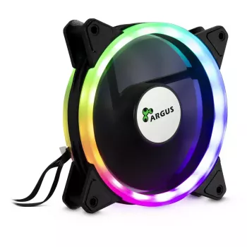 Ανεμιστήρας Inter-Tech RS-041 RGB 12 cm Μαύρο