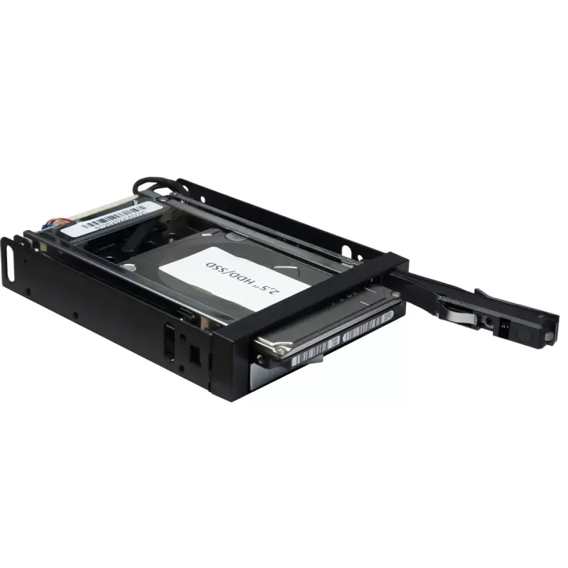 Inter-Tech ST-2523 Μαύρο Κουτί αποθήκευσης Μέταλλο Πλαστικό 9,7 mm
