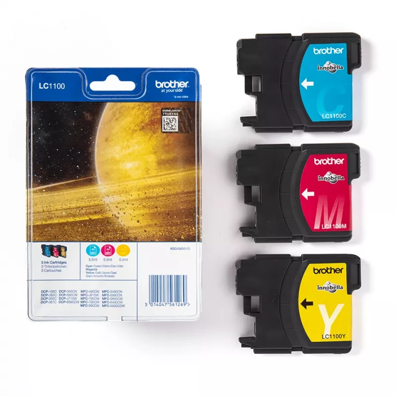 Brother LC1100RBWBPDR Μελανοδοχείο 3 τεμ. Γνήσιο Cyan, Magenta, Yellow