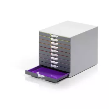 Durable VARICOLOR 10 761027 συρτάρι αποθήκευσης, 10 συρτάρια, DIN C4, πολύχρωμο