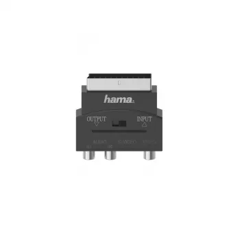Hama 00205268 Προσαρμογέας καλωδίου βίντεο S-VHS 3 x RCA + SCART (21 ακίδων) μαύρο