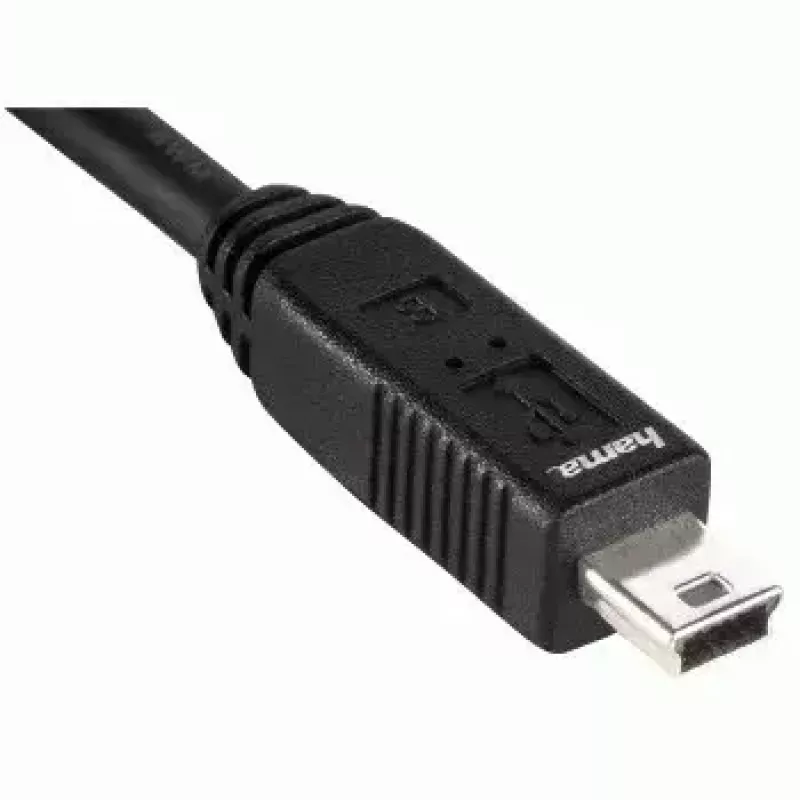 Hama Καλώδιο σύνδεσης USB 2.0, 1,8 m Καλώδιο USB USB A σε Mini-USB B μαύρο