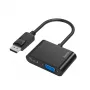 Hama 00200334 Προσαρμογέας βίντεο DisplayPort σε HDMI + VGA (D-Sub) μαύρο
