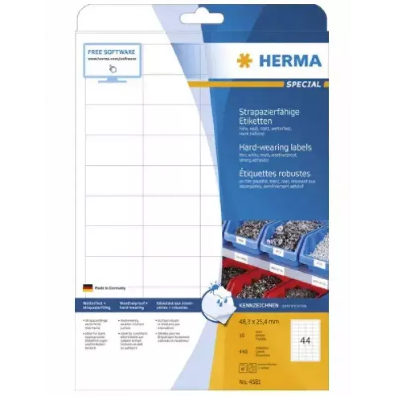 Αυτοκόλλητη ετικέτα εκτυπωτή HERMA 4581