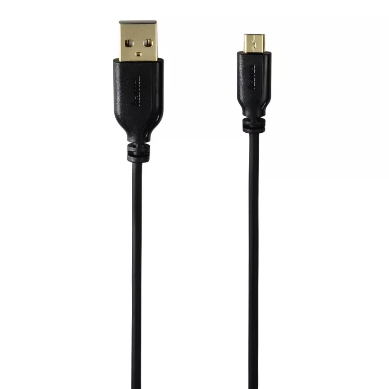 Hama 0,75m, USB2.0-A/USB2.0 Micro-B Καλώδιο USB USB A Micro-USB B Μαύρο