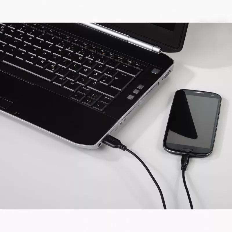 Hama 0,75m, USB2.0-A/USB2.0 Micro-B Καλώδιο USB USB A Micro-USB B Μαύρο