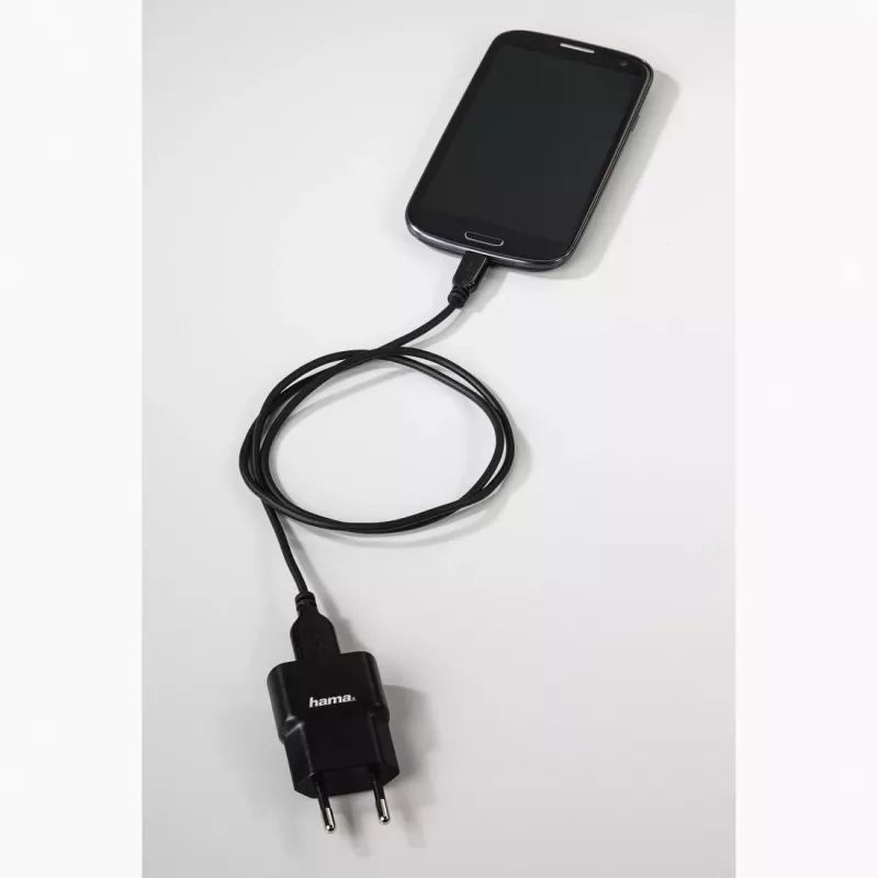 Hama 0,75m, USB2.0-A/USB2.0 Micro-B Καλώδιο USB USB A Micro-USB B Μαύρο