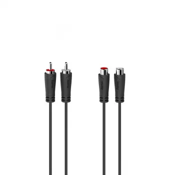 Hama 00205095 Καλώδιο ήχου 5 m 2 x RCA Μαύρο