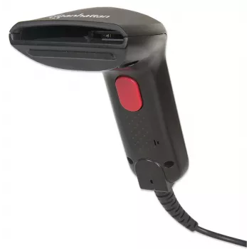 Manhattan Contact CCD Φορητός σαρωτής barcode, USB, πλάτος σάρωσης 60 mm, καλώδιο 152 cm, μέγιστο φως περιβάλλοντος 5.000 Lux (ηλιακό φως), Μαύρο, Τριετής εγγύηση