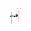 Durable SELECT Βάση οθόνης 509523 για 2 οθόνες, Βάση γραφείου, Ασημί