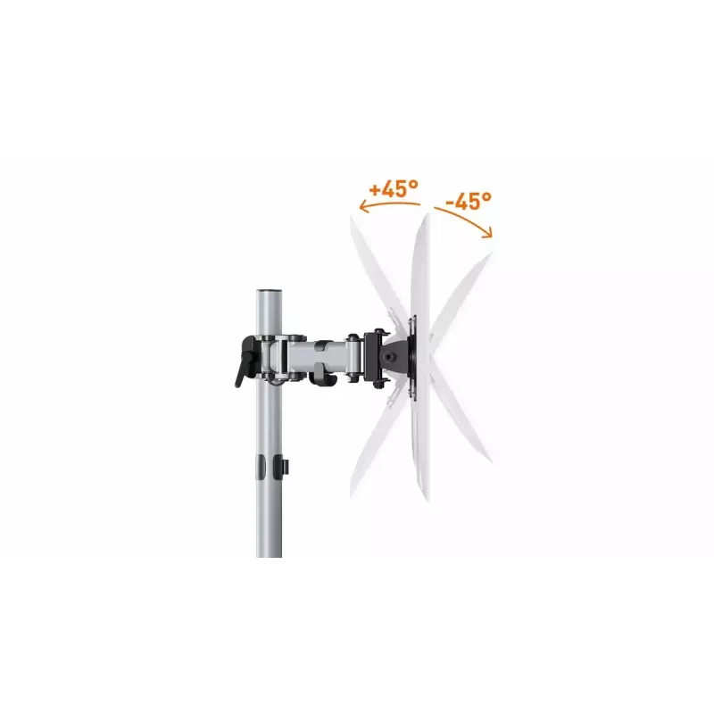 Durable SELECT Βάση οθόνης 509523 για 2 οθόνες, Βάση γραφείου, Ασημί
